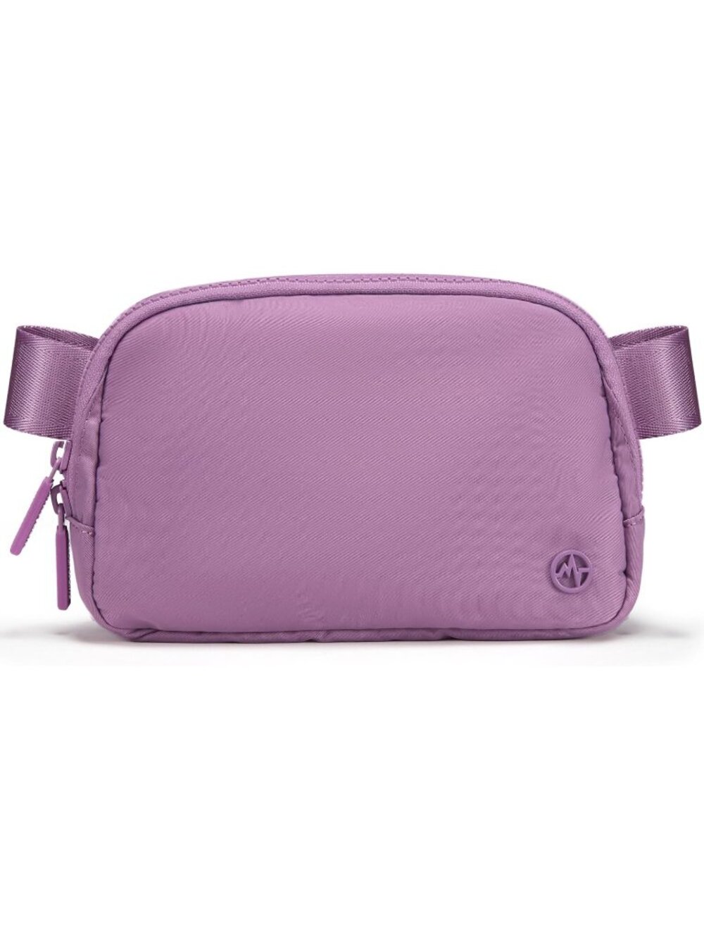 Women's Light Purple Nylon Fanny Pack Belt Bag Water Repellent Crossbody Bag